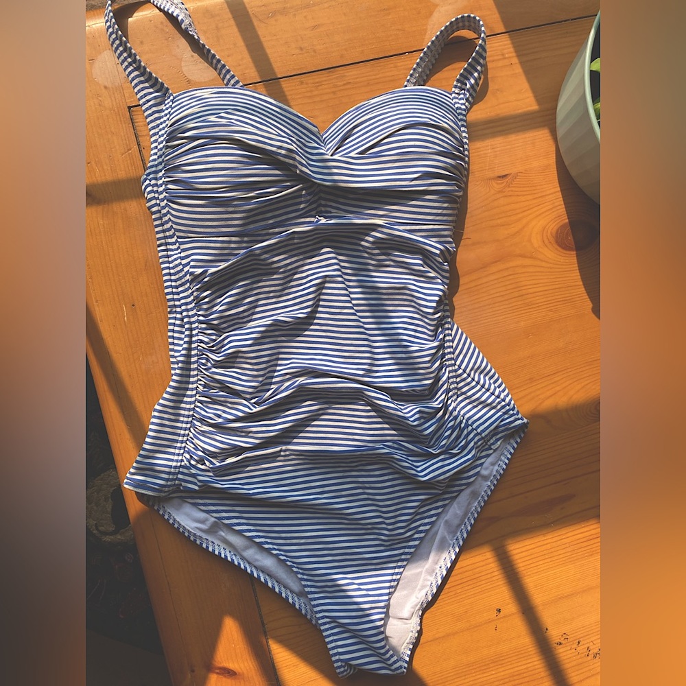 Niptuck Navy Strip Onepiece